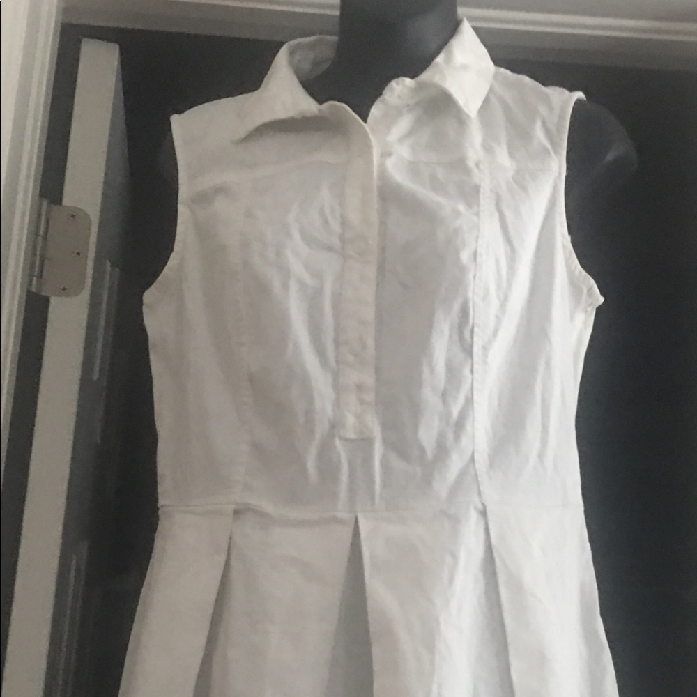 Liz Claiborne white flared dress